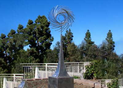 China Large Outdoor Decorative Stainless Steel Sculpture Artists Garden Kinetic Sculpture for sale