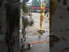 bronze ballet fountain sculpture