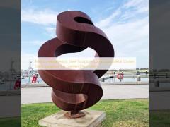 Factory Weathering Steel Sculpture Landscape Metal Corten Steel Sculpture for Garden Decoration