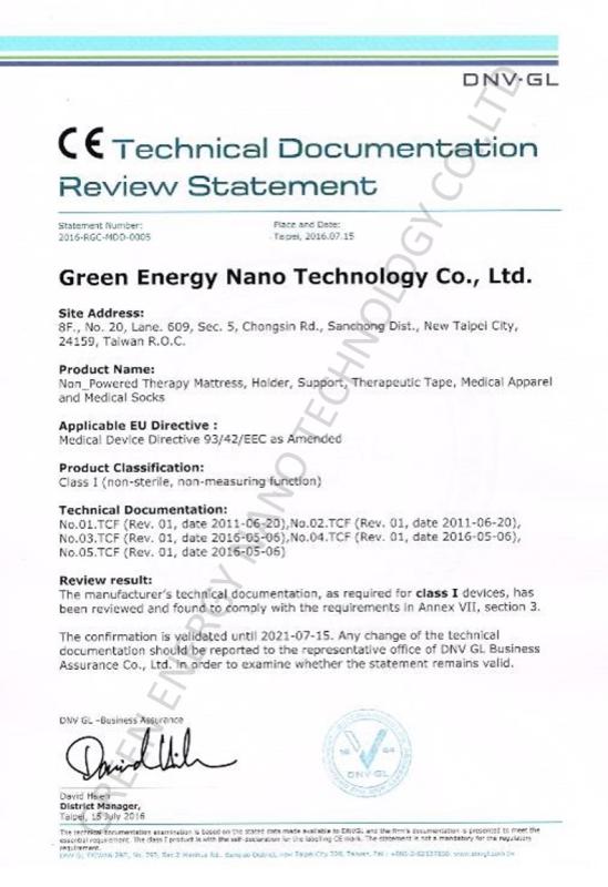 CE - GREEN ENERGY NANO TECHNOLOGY CO., LTD.