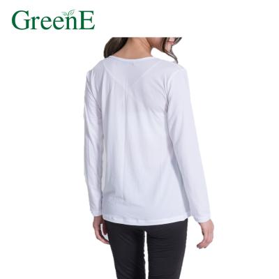 China GreenE-BtD Sensitization-Free Skin FIR Therapeutic (WHITE) WOMEN'S LONG SLEEVES (L) Bio for Circulation and Recovery for sale