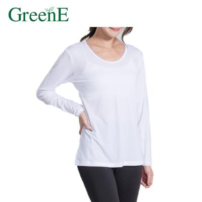 China GreenE-BtD Sensitization-Free Skin FIR LONG SLEEVES (WHITE) WOMEN'S Bio (2XL) for Circulation and Recovery for sale