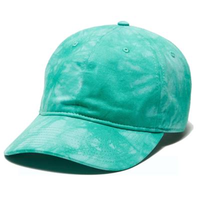 China COMMON Wholesale White Tie Dye Custom Unstructured Distressed Dad Hat Embroidery Logo Tie Dye Baseball Caps for sale