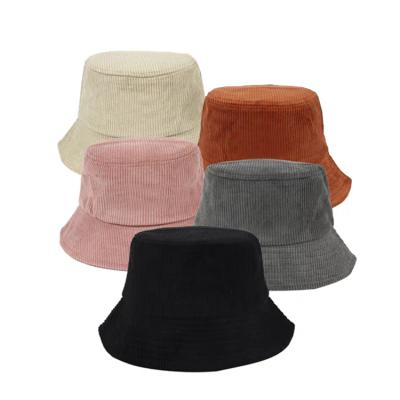 China JOINT Custom Order Logo Embroidery Corduroy Bucket Hat Designer Simple Empty Bucket Hat for sale