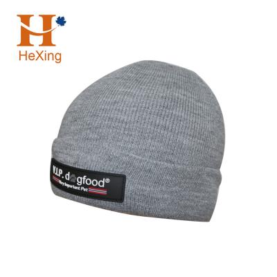 China OEM JOINT Factory Knitted Winter Hat Beanies With Woven Label for sale