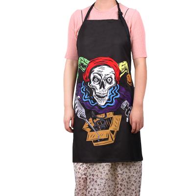 China Factory Design Apron Kitchen Christmas Chef Apron Eco-friendly Polyester Cooking Restaurant Apron Pockets for sale