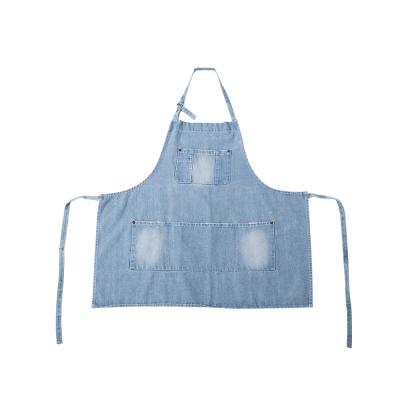 China Custom LOGO Kitchen Apron Apron Cotton Denim Adult New Brand Bib Garden Apron Studio Ready Wholesale Eco-Friendly/Gallery Skin-Friendly for sale