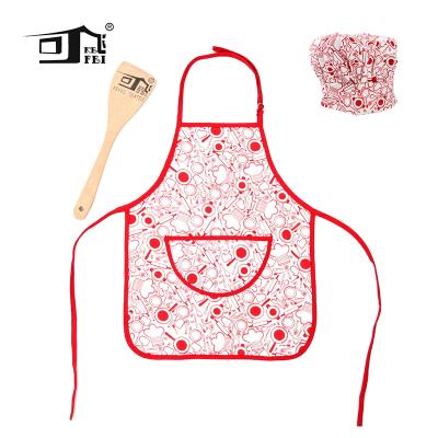 China Wholesale AZO FREE Chef's Apron and Hat Painting Custom Logo Kitchen Kids Apron Sublimation Children's Set for sale