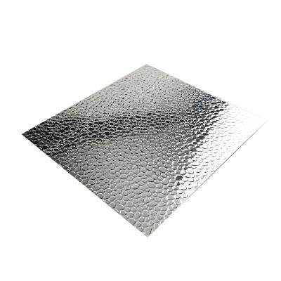 China New Industrial Imported Bean Hammer Pattern Reflectivity 95 Skin Embossed Plate Aluminum Sheet For Lamp Grow UV Light for sale