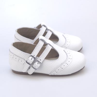 China White Round Children School Shoes Kids Mary Jane Classic Buckle Strap Dress Uniform Shoes for sale