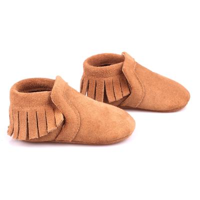 China Flat 2020 Fashion Design Lovely Moccasins Soft Genuine Leather Baby Shoes for sale