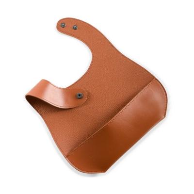 China Silicon Materials Wholesale Tan Color Vegan Leather Bib Baby Environmental Friendly Products for sale