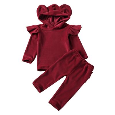 China Comfotable Winter Children's Boy's Girls Clothes Set HoodieJogger Pants Outfits Tracksuit Kids Clothing Set for sale