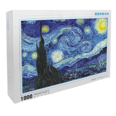 China Starry Night Van Gogh Eco-friendly Jigsaw Puzzle For Adults Decompression Toys Wooden Jigsaw Puzzle 1000 Pieces for sale