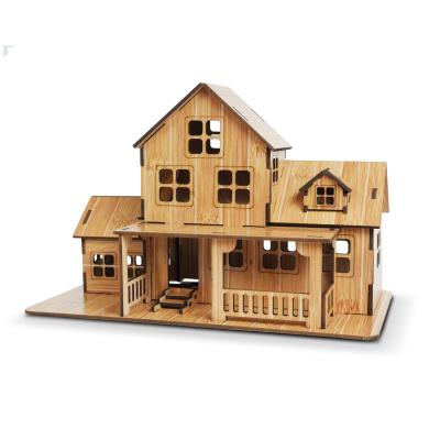 China Wholesale Model Toys Eco-friendly Small Houses Diy Building Jigsaw Children 3D Jigsaw Puzzle for sale