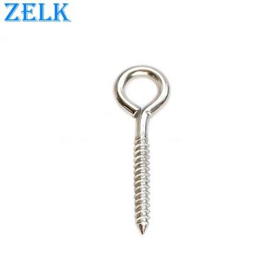 China Round AISI304 316 Stainless Steel Eye Bolts Eye Lag Hooks Thread Screw Eye For Wood for sale