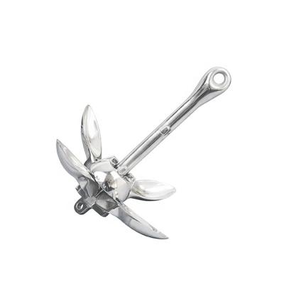 China Marine Mirror Polished Stainless Steel Grapple Anchor / Folding Anchor for sale