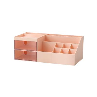 China Creative Cosmetics Storage Box Student Large Capacity Dormitory Mask Lipstick Skin Care Products Storage Desktop Drawer Type Rack for sale