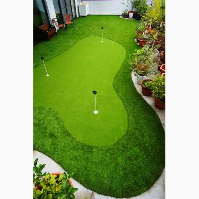 China exterior & 13mm INDOOR PE Pile Turf Golf Curly Green Putting Green Turf Garn Decoration Lawn Sample for sale