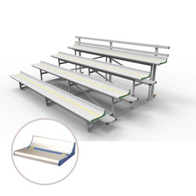 China Indoor and outdoor sporting goods 4 single player low rise tier portable stadium bleacher sports stand up sale for sale