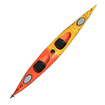 China Large sea/ocean/river hard cockpit construction sea kayak single sit in kayak for fishing outside for sale