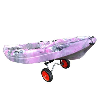 China Aluminum Foldable Boat Trailer Trolley Canoe Kayak Trolley Cart Trailer with PU Solid Wheel for sale