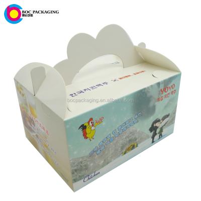 China Recycled Materials LOW MOQ NO LOW PRICE Custom Hand Carry Chicken Fryer Ready To Eat Boxes for sale