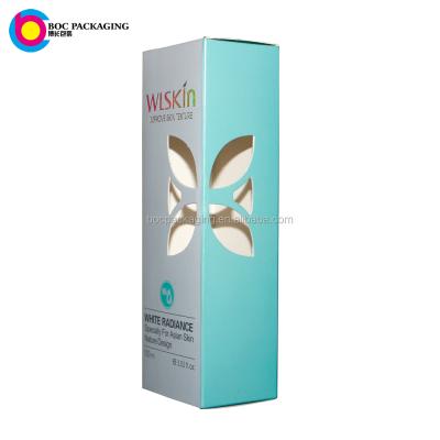 China Recycled Materials Window Cosmetic Packaging Card Box for sale