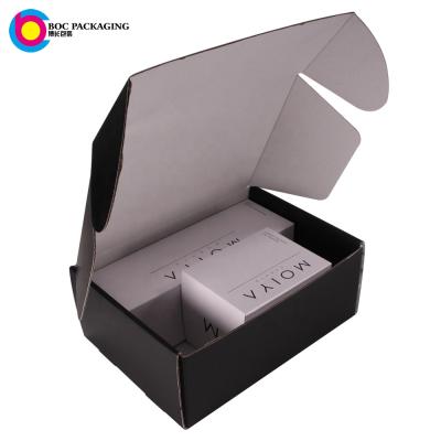 China Recycled Materials BLACK CORRUGATED Subscription Mailer Box for sale