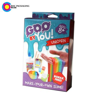 China Recycled Materials Kids DIY Custom Toy Glue Packaging Box for sale