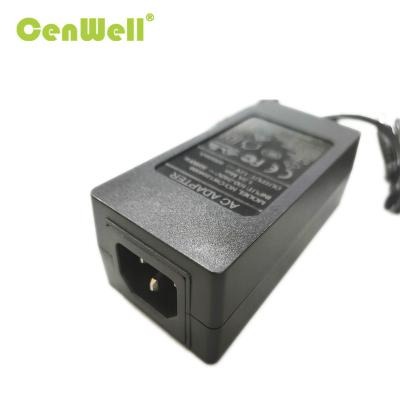 China 12V 3.8A 4A 45.6W Desktop Power Adapter Power Supply With CE ETL CB FCC SAA PSE CB ROHS Fig C8 2pin C14 3pin Black CW1203800 / White for sale