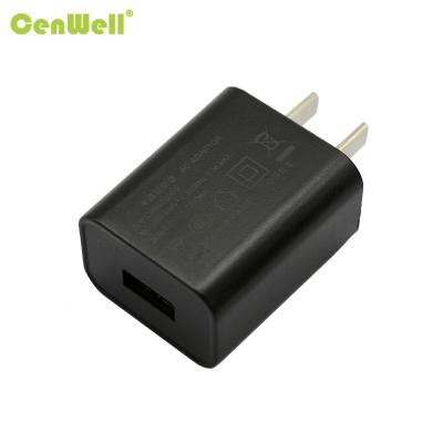 China Output DC to AC Adapter 5V 1A USB Charger with US Plug FCC ROHS REACH DOE VI CW0501000US Certification CW0501000US for sale