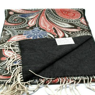 China European American 100% wool woven wool brushed scarf yaks woolen sided woolen scarf double sided printing for sale