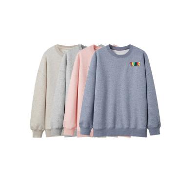 China Anti-wrinkle OEM Customized Logo Sweatshirts Fleece Warm Fabric High Quality With Chenille Embroidery Sweatshirts for sale