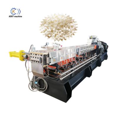 China Biodegradable Plastic Granules Corn Starch Pellets Twin Screw Extruder Production Line for sale