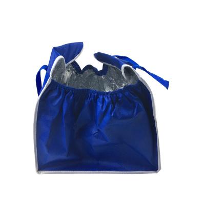 China Eco-friendly Wholesale Aluminum Foil Insulated Trolley Thermal Bag Trolley Grocery Cooler Packing Supermarket Shopping Cart Bag for sale