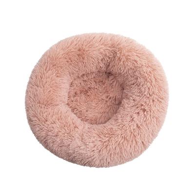 China Manufacturer Wholesale Washable Designer Donut Breathable Plush Round Cushion Luxury Pet Cat Beds for sale