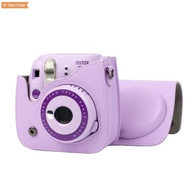 China New Hot Sale Mini11 Factory Decoration Camera Bag Leather Disposable Camera Case Purple Camera Bag for sale