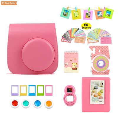 China Jumon Hot Selling Instant Camera 8 Mini 9 Flamingo Pink Camera Bag Set Camera Case Decoration Mini for sale