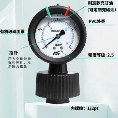 중국 중국 OEM Mc Pp-60 디아프라그마 스테인리스 스틸 비지스믹 압력 측정기 판매용