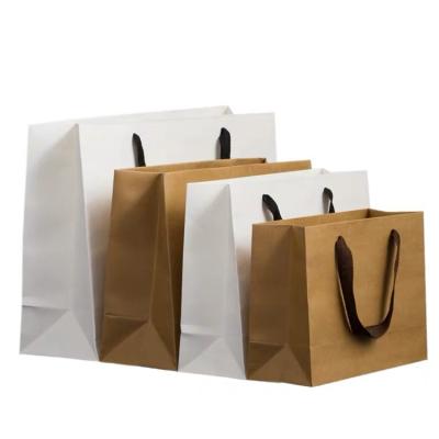 China Wholesales Handmade Custom Your Own Brand Handbags Printing Color Size Kraft Paper Gift Bags for sale