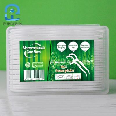 China 50pcs/box Disposable Plastic Floss Custom Floss Pick 2 In 1 Dental Floss Sticks Care Toothpicks New Oral Products for sale