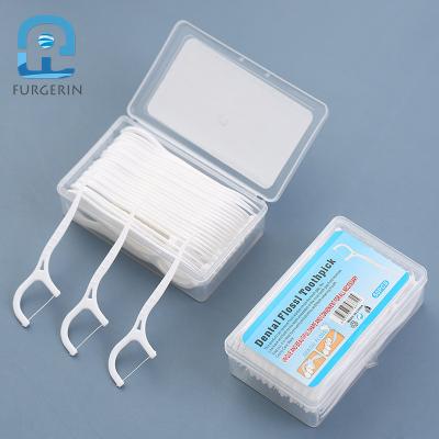 China For Home Use Wholesale Care Floss 50pcs Large Box Oral Floss Sticks Cleanse Disposable for sale