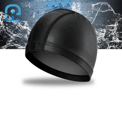 China High Quality Manufacturer Unisex PU Large Eco-friendly Swim Cap With Ear Cover Hair Long Swim Cap Custom for sale