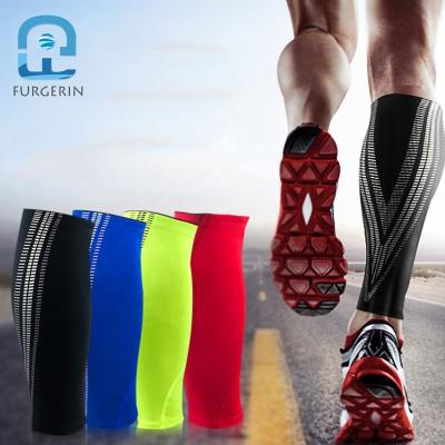 China Elastic Custom Leg Support Compression Running Calf Sleeves Leg Protector Football Shin Guard Soccer For Sports for sale