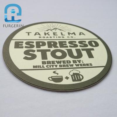 China Sameple viable free custom logo colorful beer paper coasters for beverage for sale