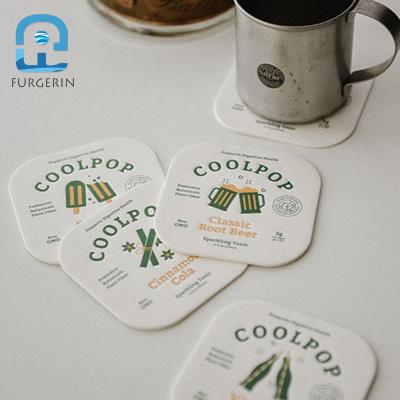 China Viable Wholesale Custom LOGO Paper Coaster Round Absorbent Disposable Beverage Beer Beverage Drink Coasters for sale