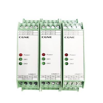 China CAQD21 Epoxy Normally Open or Normally Closed One Output Two Handed Button Monitoring Safety Relay Module 24v 220v for sale