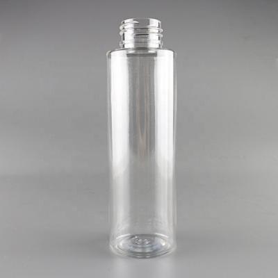 China BEAUTY PACKAGING 100ml Flat Shoulder PET Transparent Empty Serum Toner Packaging Plastic Cosmetic Bottle for sale