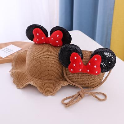 China Wholesale Casual CUTE Kids CHILDREN'S QUALITY HIAGH Disney Toddler Sunshine Purses and Straw Hat LUXURY Sets for Girls and Boys for sale